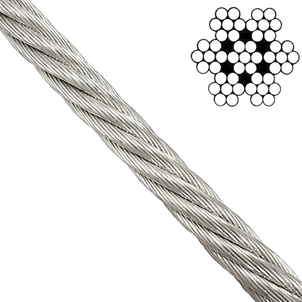 Stainless Steel 304 7×7 Wire Rope Cable Rigging 0.45 0.3 0.4 0.5 0.6 0.8 1 – 4mm