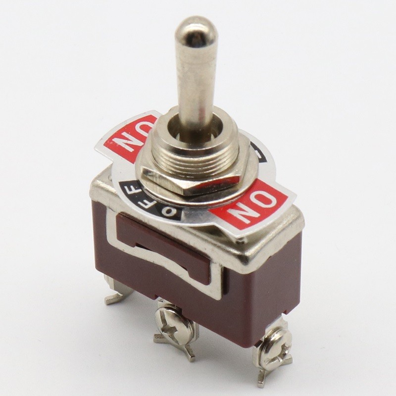 2x ON-OFF-ON 3-Pin Position Spring Return Momentary Metal Toggle Switch 15A 250V