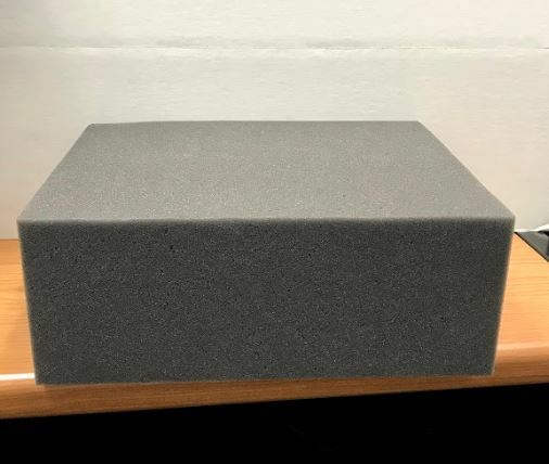 2 Firm High Density Charcoal Foam Blocks for Packing Shipping 12″ x 9.5″ x 4.5″