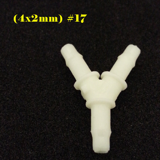 Solvent Resistant Tube Connector Y 4mm x 2mm Wide Format Printer INK 4x2mm