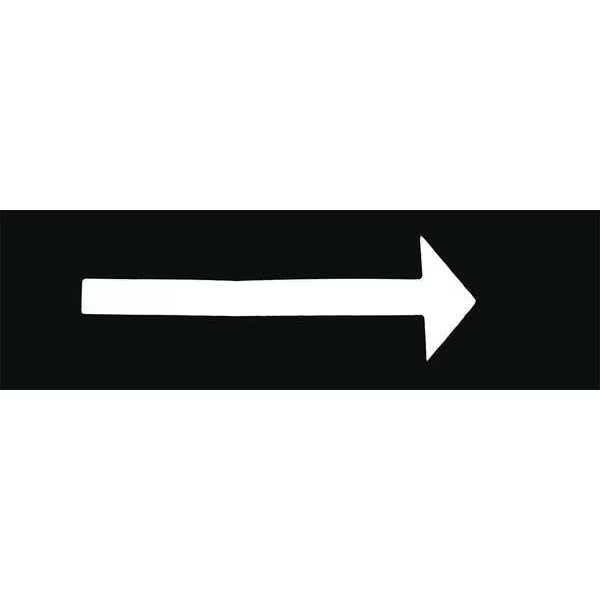 Stencil, Symbol, , 3 1/2 in Character Height, Not Applicable Font, PVC, Black, 1