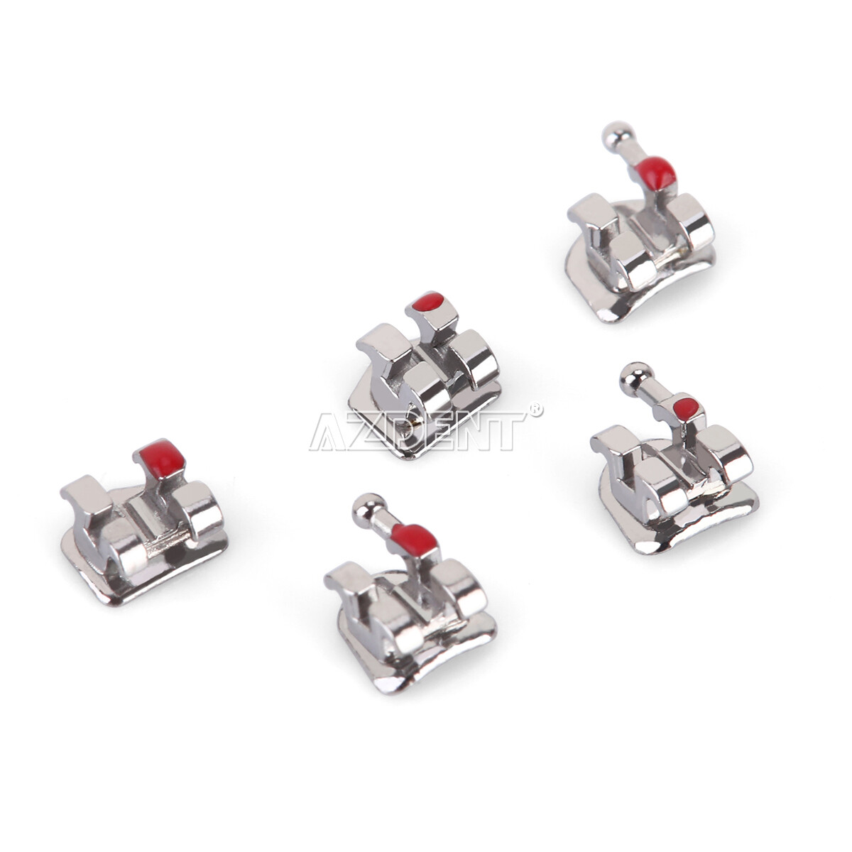 AZDENT Dental Orthodontic Braces Brackets Mini Roth.022 Hook345/Arch Wire Nature