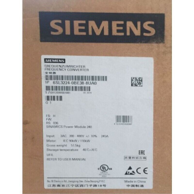 1PC BRAND NEW SIEMENS 6SL3224-0BE38-8UA0 6SL3 224-0BE38-8UA0 w/ 1 YEAR WARRANTY