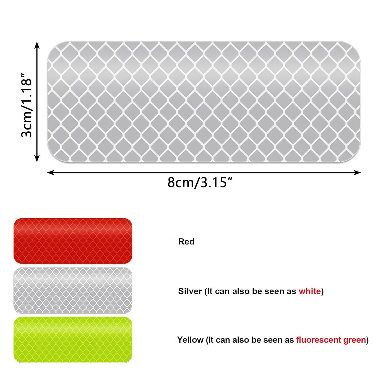 50Pcs Reflective Tape Waterproof Reflective Stickers Night Visibility Dot USA
