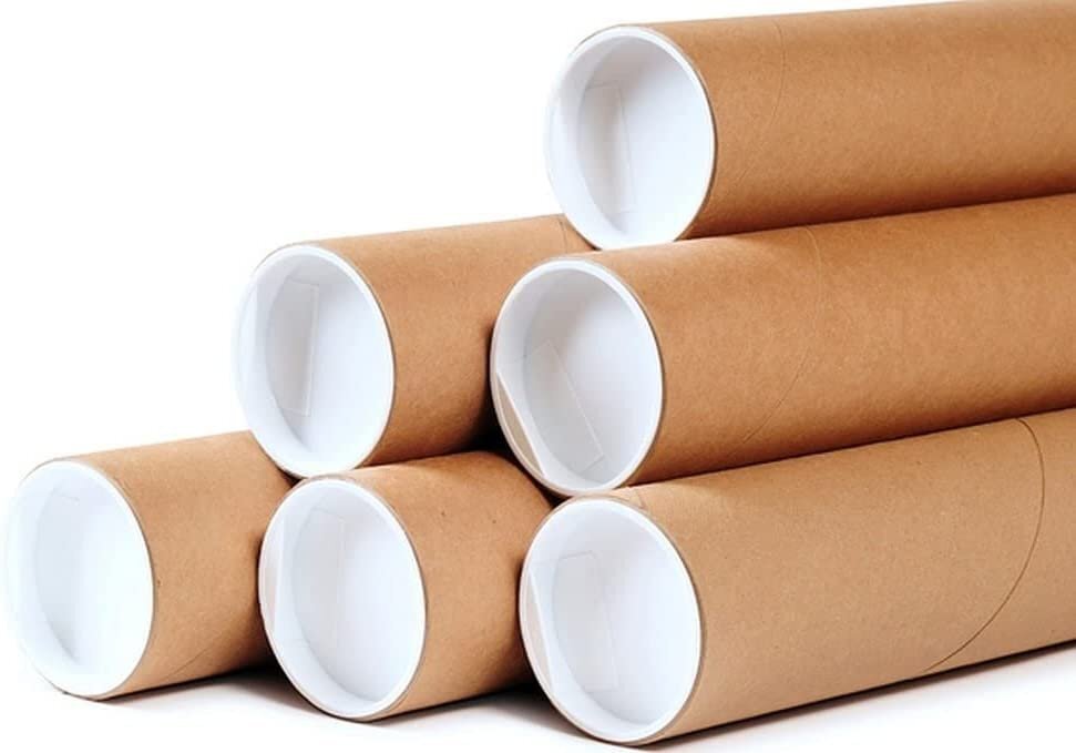 20 – 2” x 24” Round Cardboard Shipping Mailing Tube Tubes With End Caps