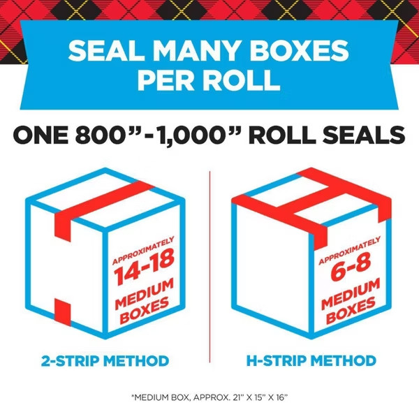 Scotch Heavy Duty Shipping Packing Tape Roll with Dispenser