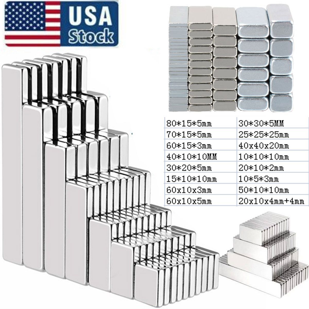 Big Block Square Magnets Super Strong Neodymium Large Magnet Rare Earth Magnet