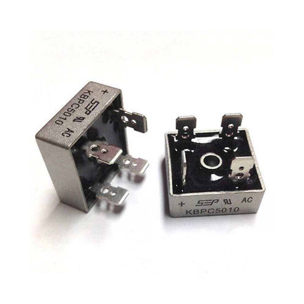50 Pcs 1000V 50A Metal Case Single Phase Diode Bridge Rectifier KBPC5010 50X