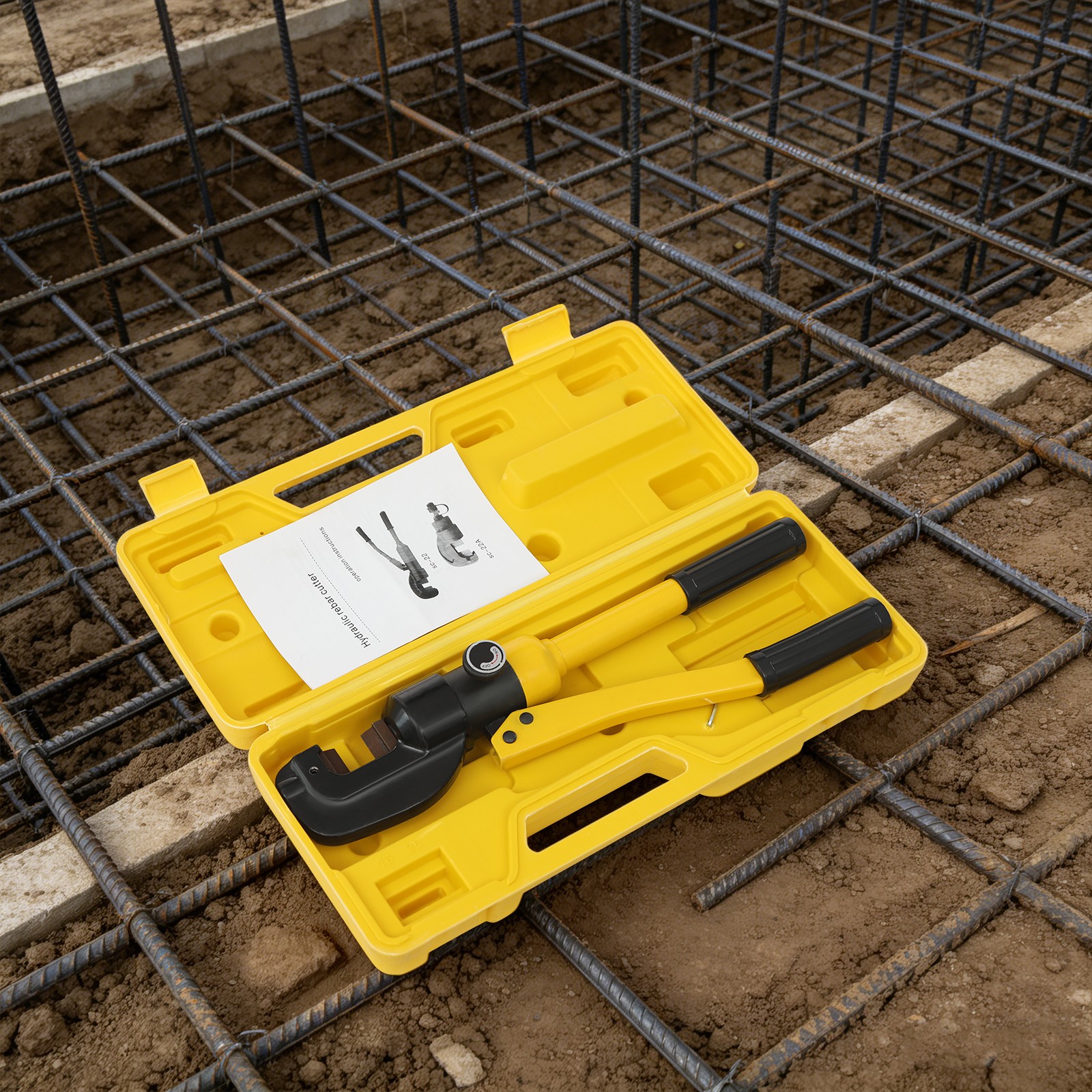 Hydraulic Rebar Cutter Portable 8t Metal Cutter 0.16-0.63in with Portable Box
