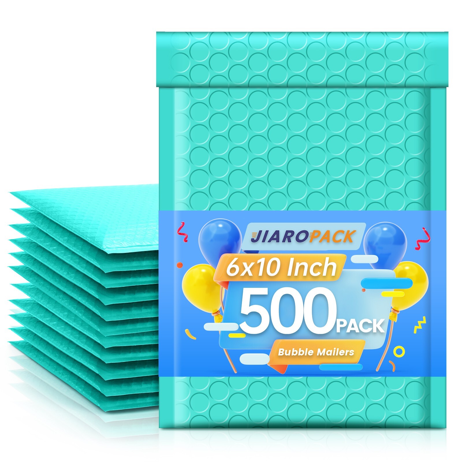 #0 Bubble Mailers 6×10″ 500Pcs Poly Padded Envelope Thick Mailing Bags Teal
