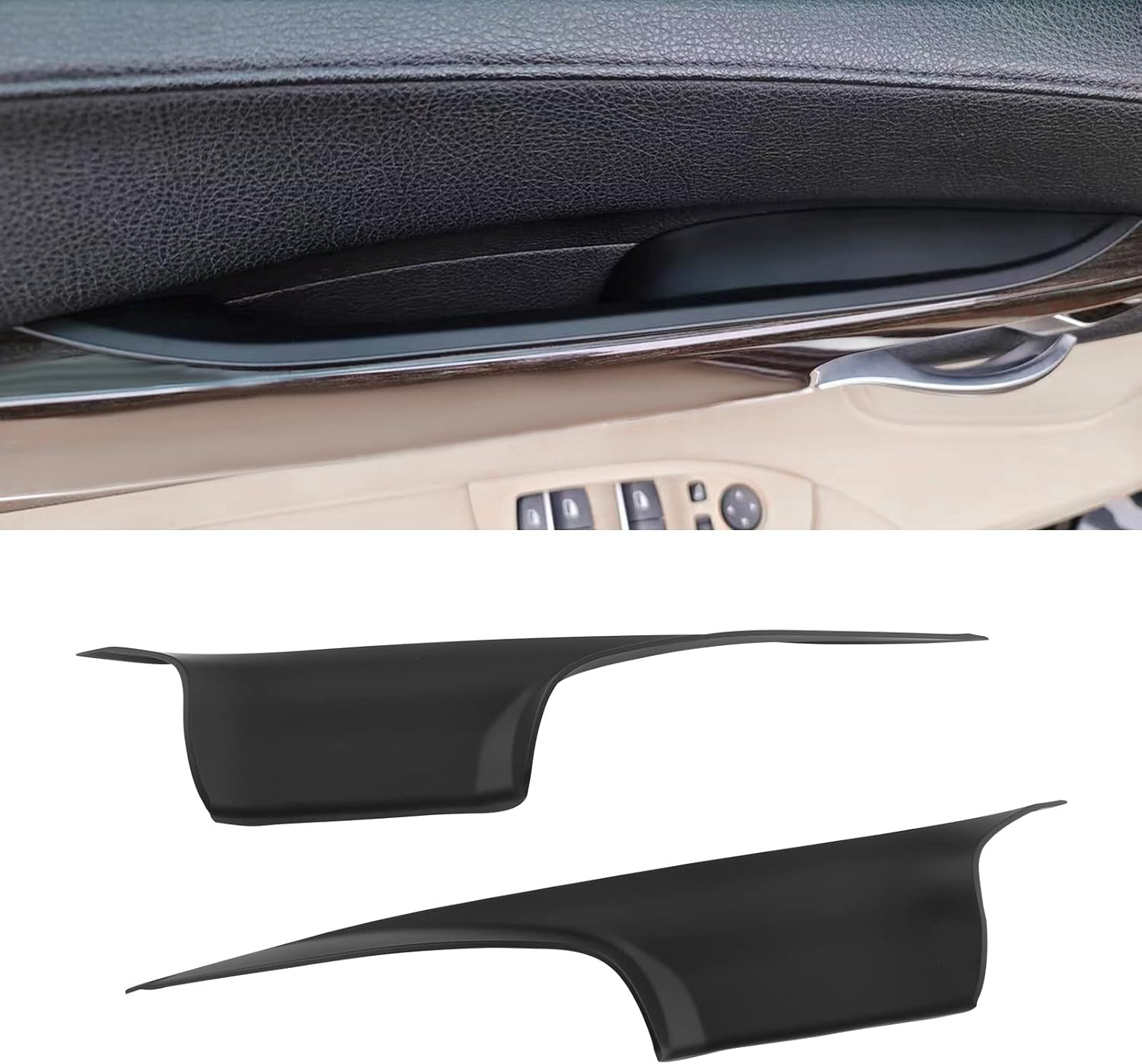 Interior Door Grab Handle Covers BMW 7 Series F01 F02 740i 750i 2008-2014 Pair 8