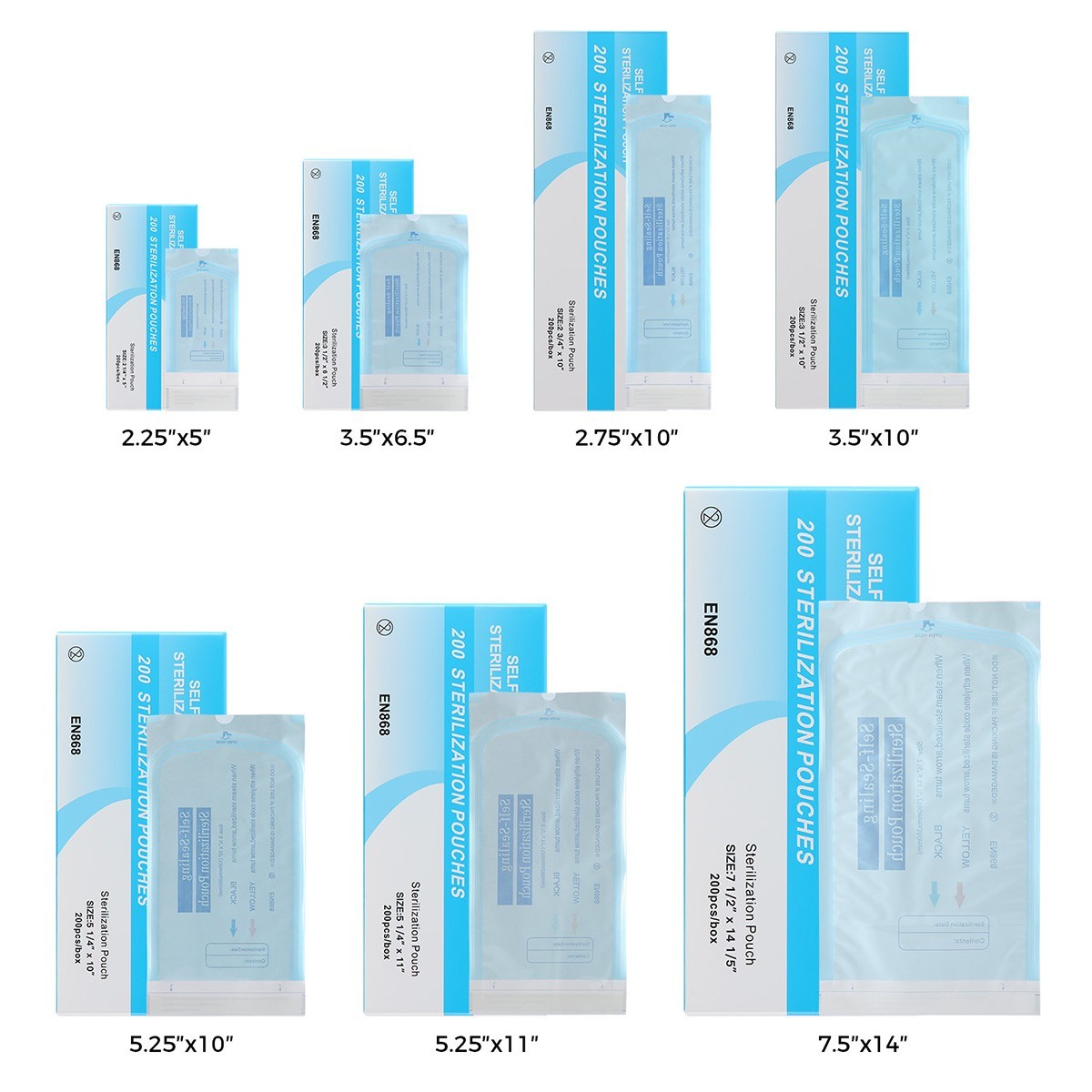 Self Sterilization Pouches Autoclave, Medical Sterilizer Bags Dental Tattoo Nail
