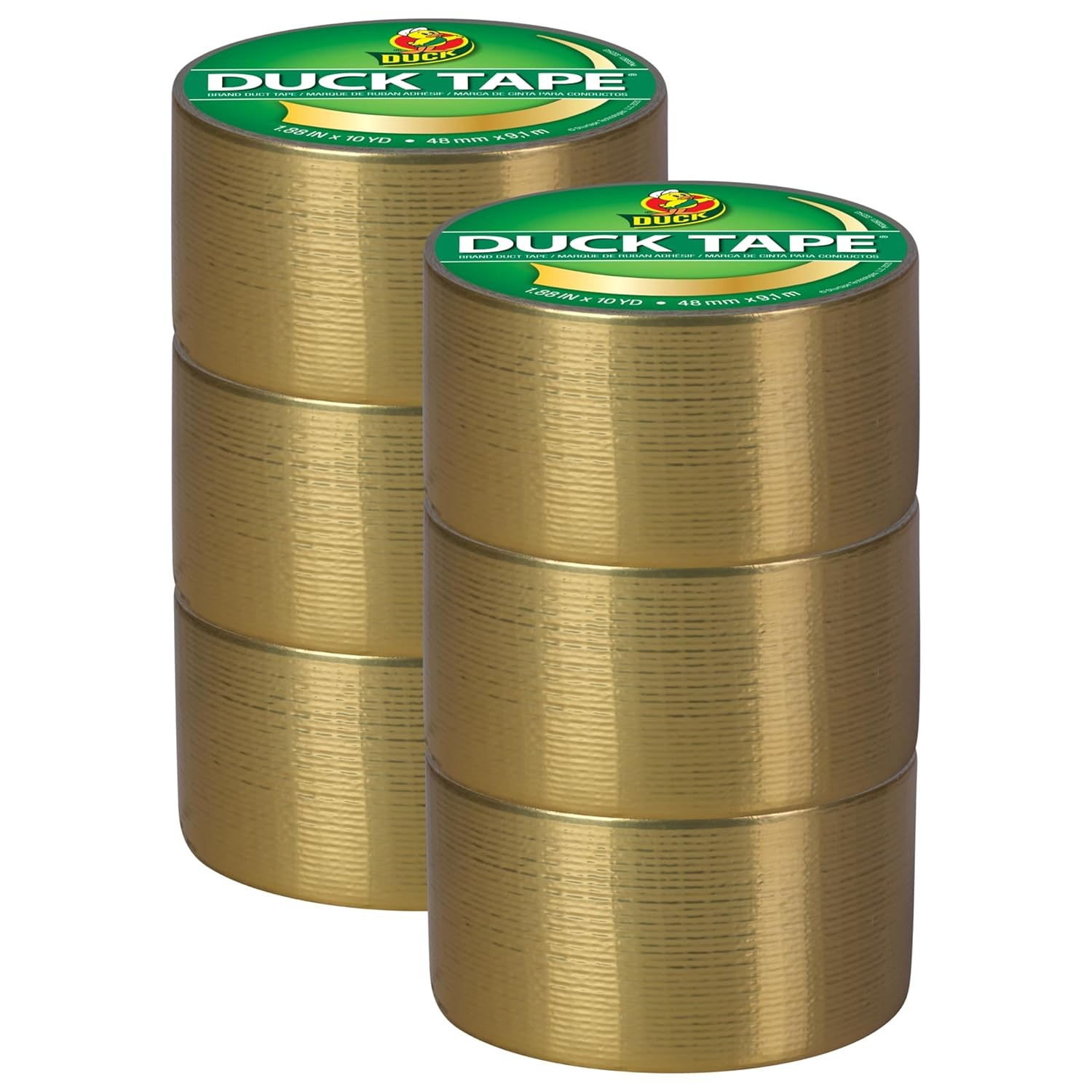 Duck Brand Color Duct Tape 6-Roll Metallic Gold