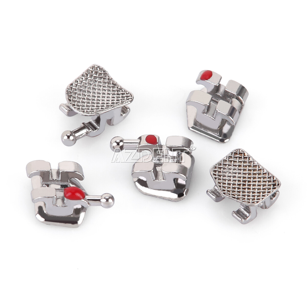 AZDENT Orthodontic Dental Metal Brackets Mini Standard Roth Edgewise MBT 018 022