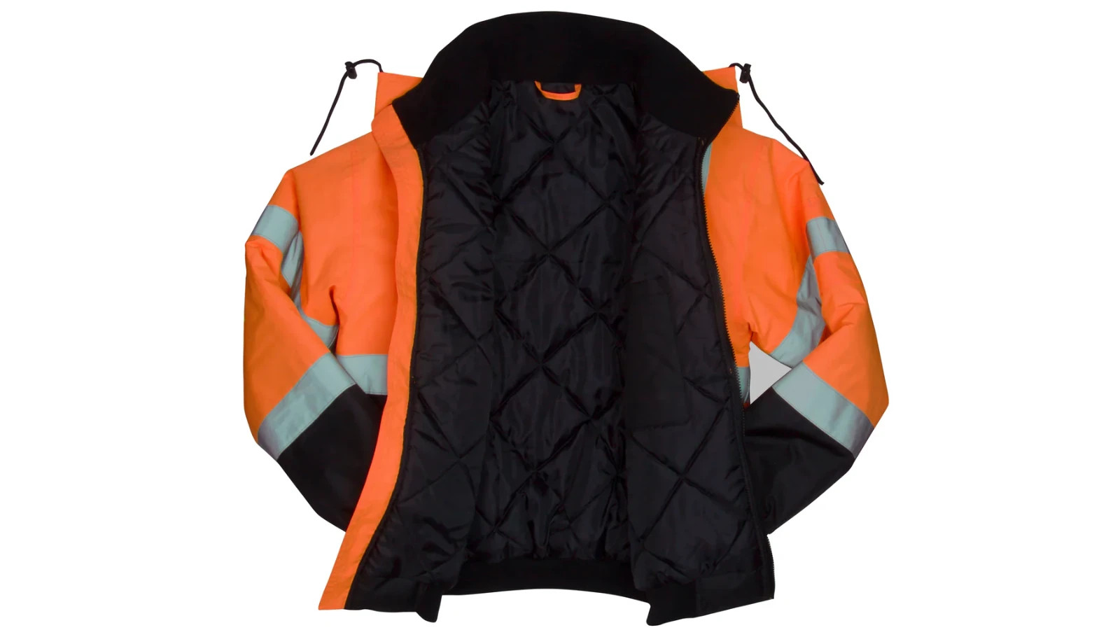 Pyramex RJ32 Series Bomber Jacket, Hi-Vis Orange with 2″ Silver Reflective Strip