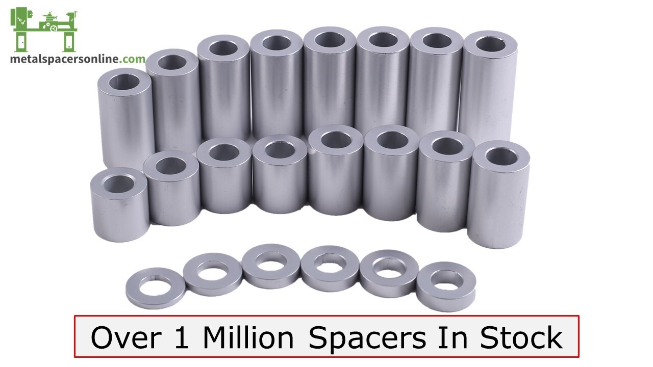 New Aluminum Spacer Bushing 3/4″ OD x 3/8″ ID–Fits M10 or 3/8″ Bolts