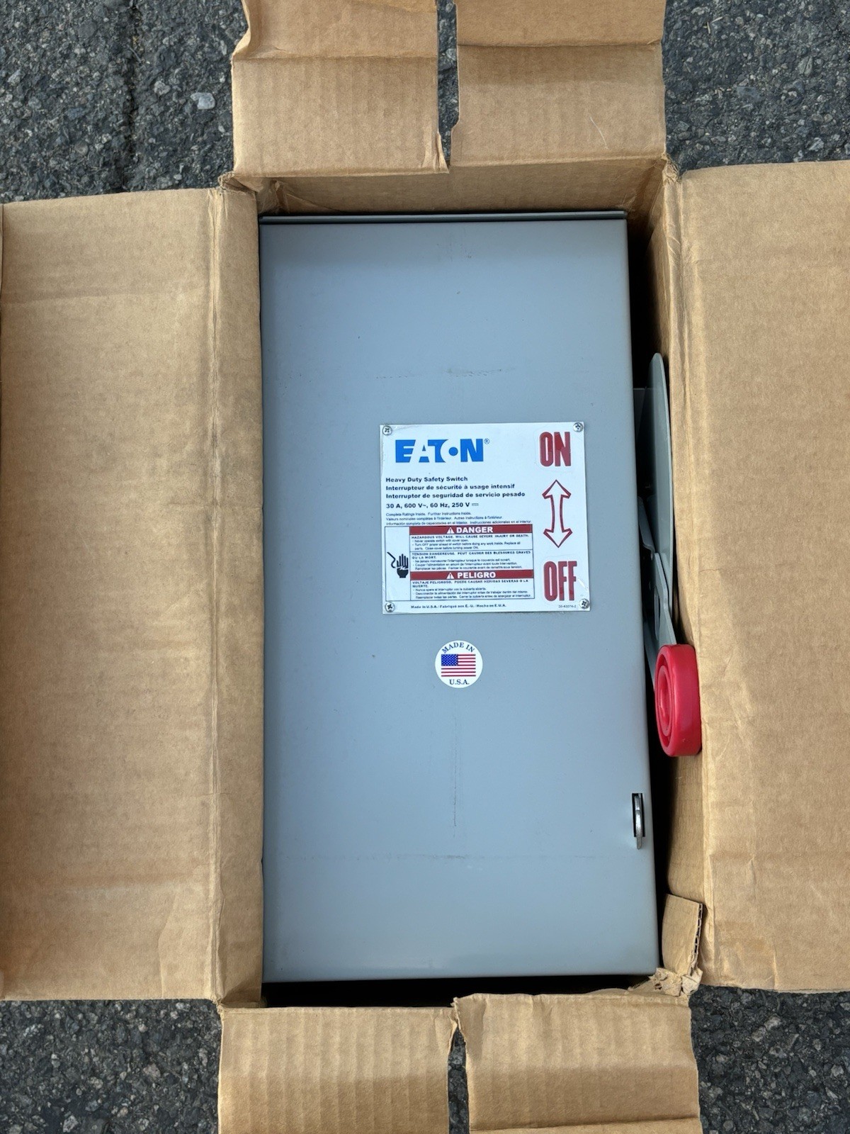 EATON DH361URK Non Fusible Heavy Duty Safety Switch 30 Amp