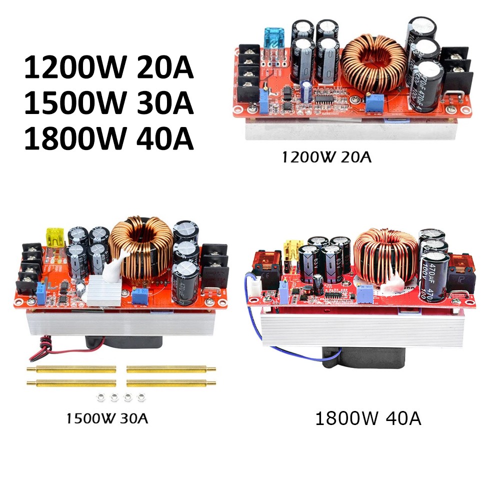 1200W 20A/1500W 30A/1800W 40A DC-DC Converter Boost Step-up Power Supply Module