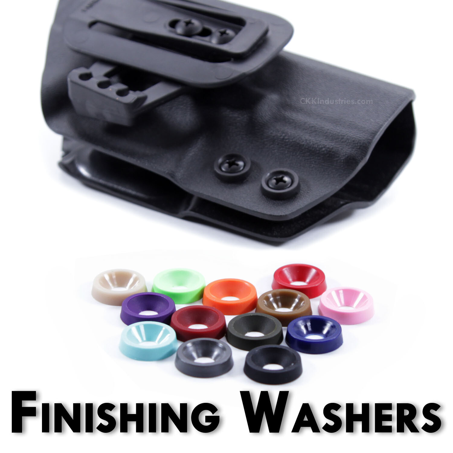 Finishing Washers – #8 – Flat Top – Nylon – for Holster & Sheath Making