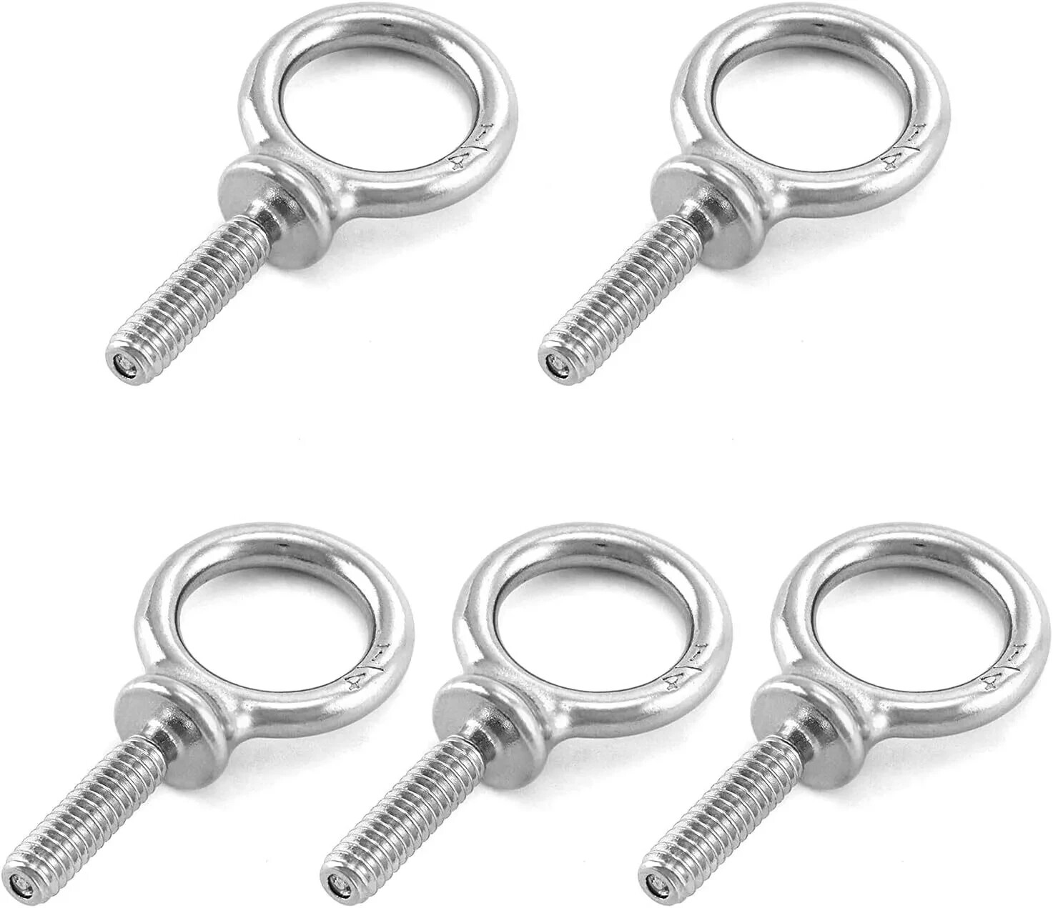 Eye Bolt 5 Pack 1/4 20 X 1 Marine Grade Stainless Steel Lifting Ring Threaded