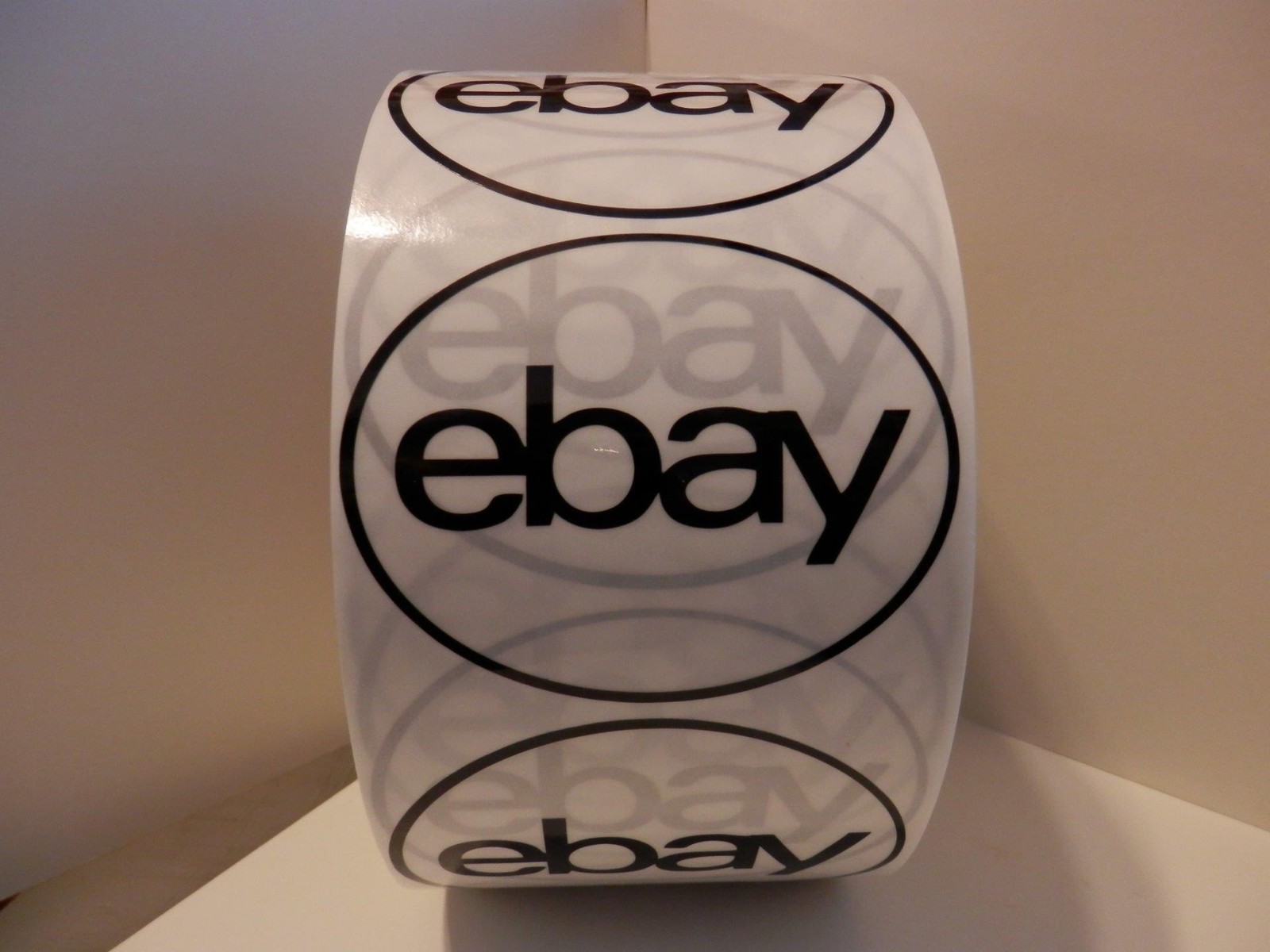 eBay-Branded shipping supply logo 3.625″X3″ Oval Clear Film Sticker Label 100/rl