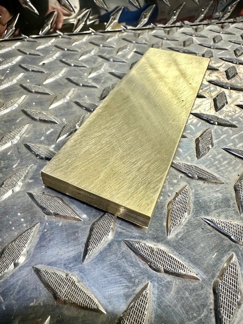BRASS FLAT BAR 2″x3/8 thick C360 6″ long Solid Plate Mill Stock bar #1.5