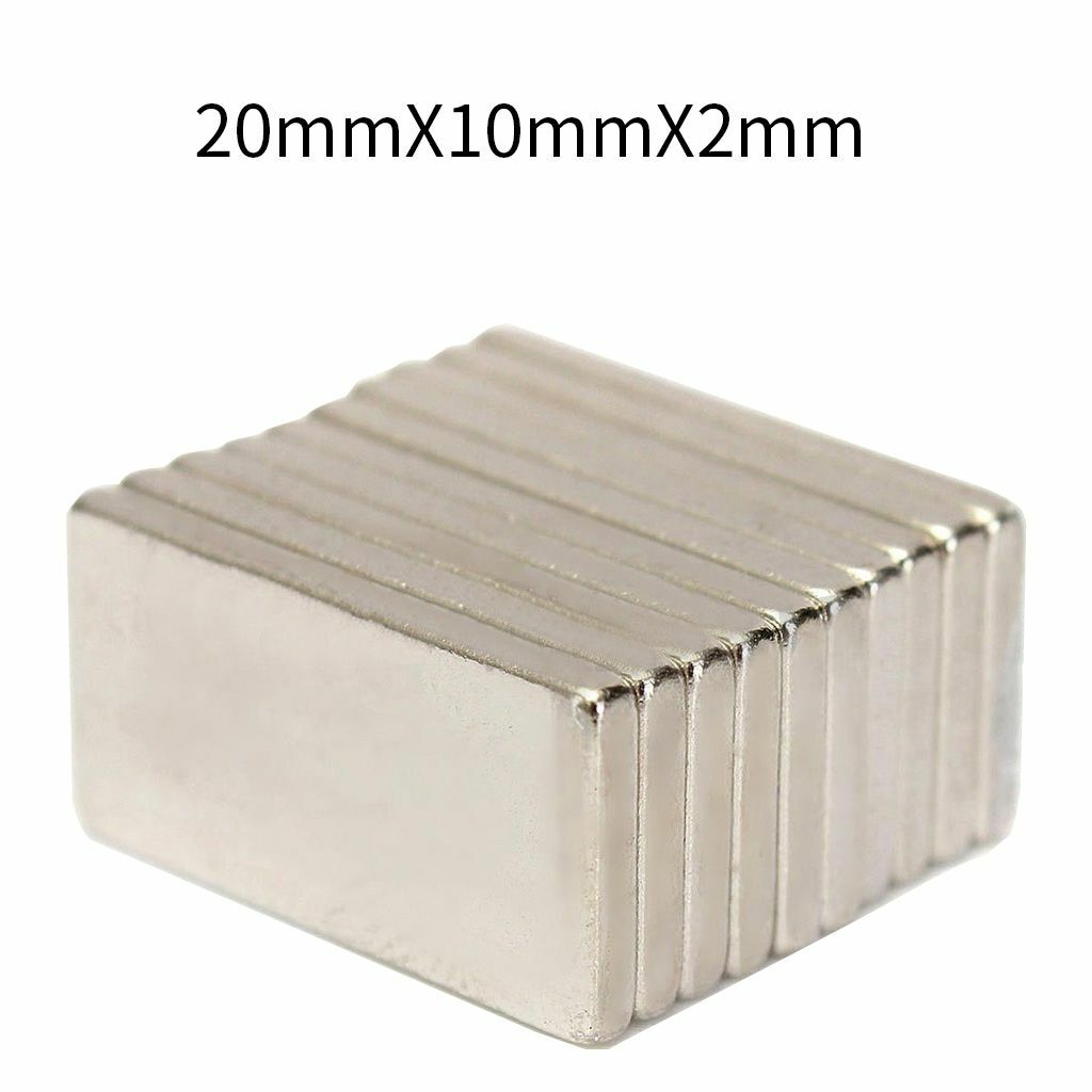 50PCS N52 Neodymium Block Magnet Strong Rare Earth Magnets 20*10*2mm Rectangle