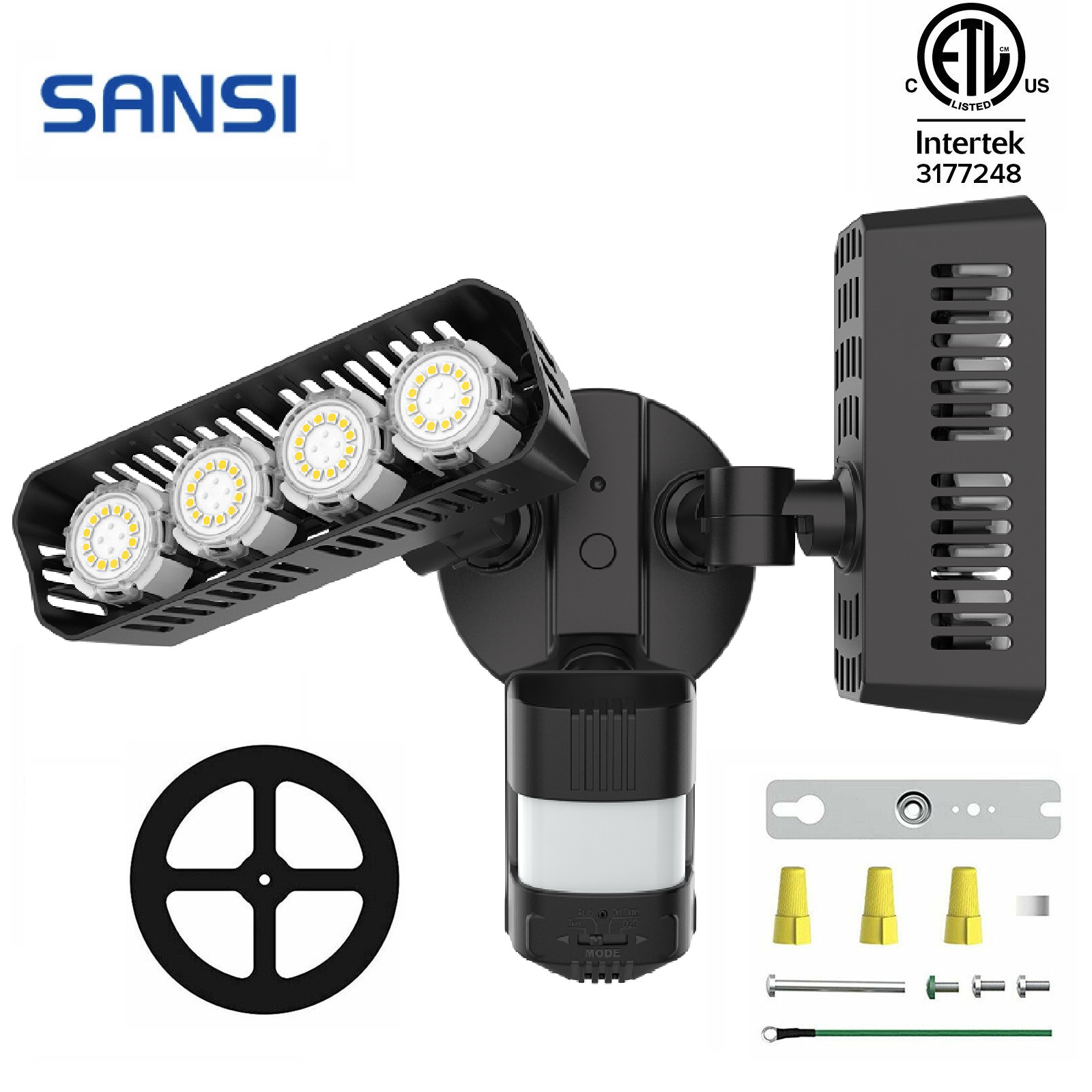 54W 7000lm Infrared Motion Sensor LED Security Light Outdoor Floodlight Safety
