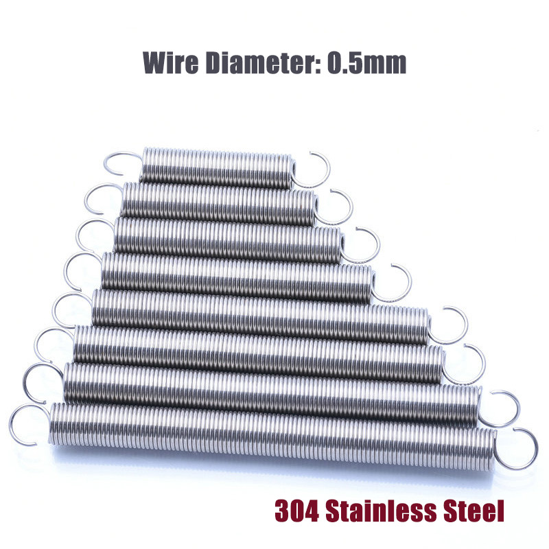 Φ0.5mm Extension Tension Spring With Hook 304 Stainless Steel Wire Dia:0.5mm
