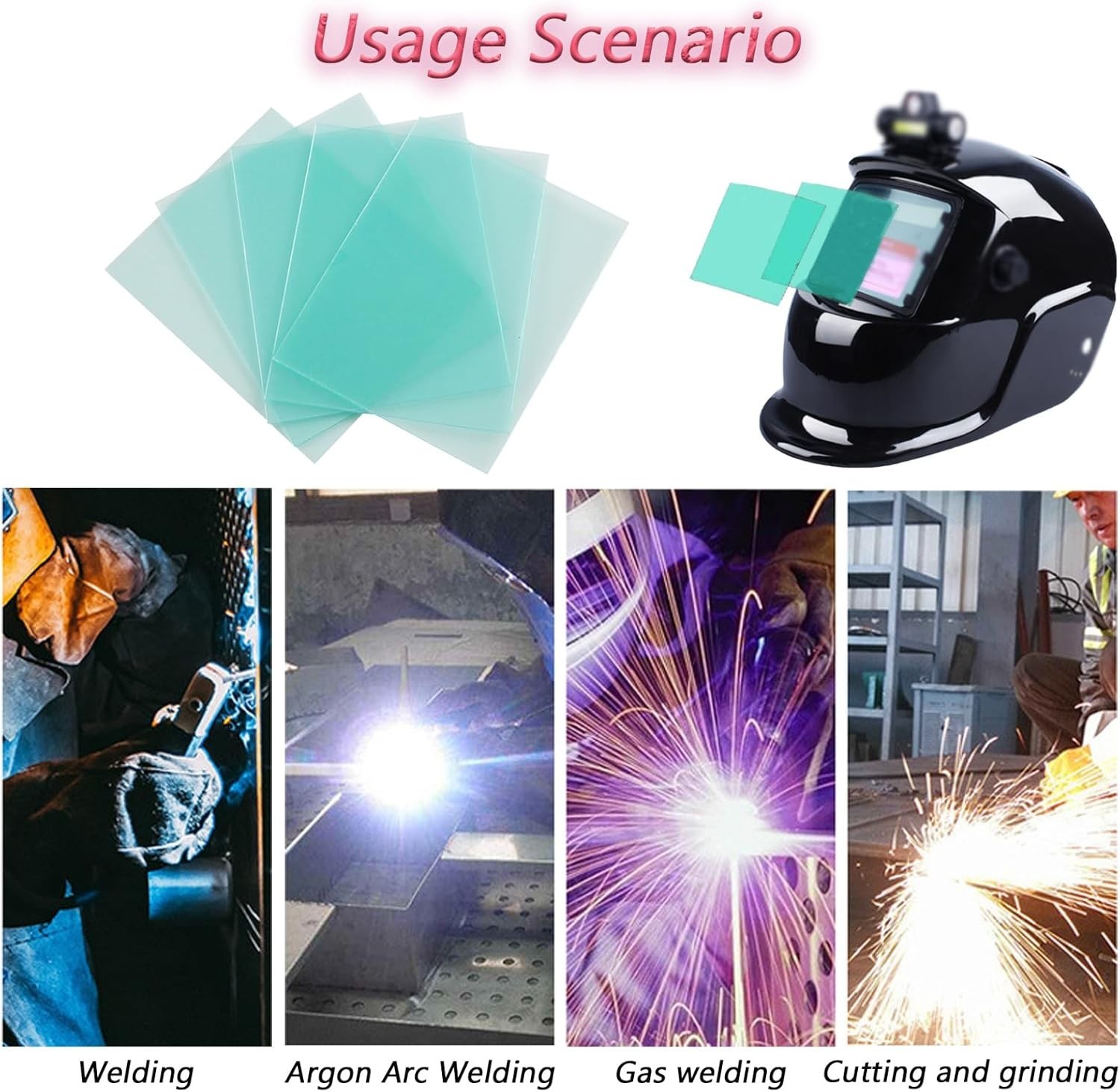 20 pcs 4.5in X 5.25in Welding Protective Lens Replacement Helmet Clear Lens Cove
