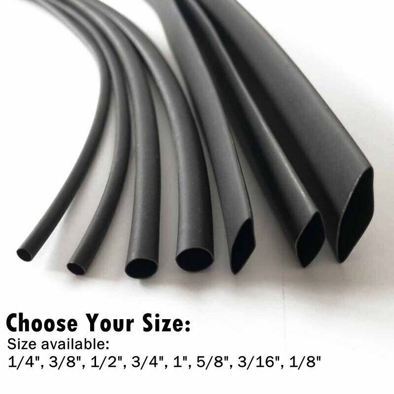 1-10 ft Marine Insulation 3:1 Ratio Heat Shrink Tubing Cable Sleeve Wire Wrap