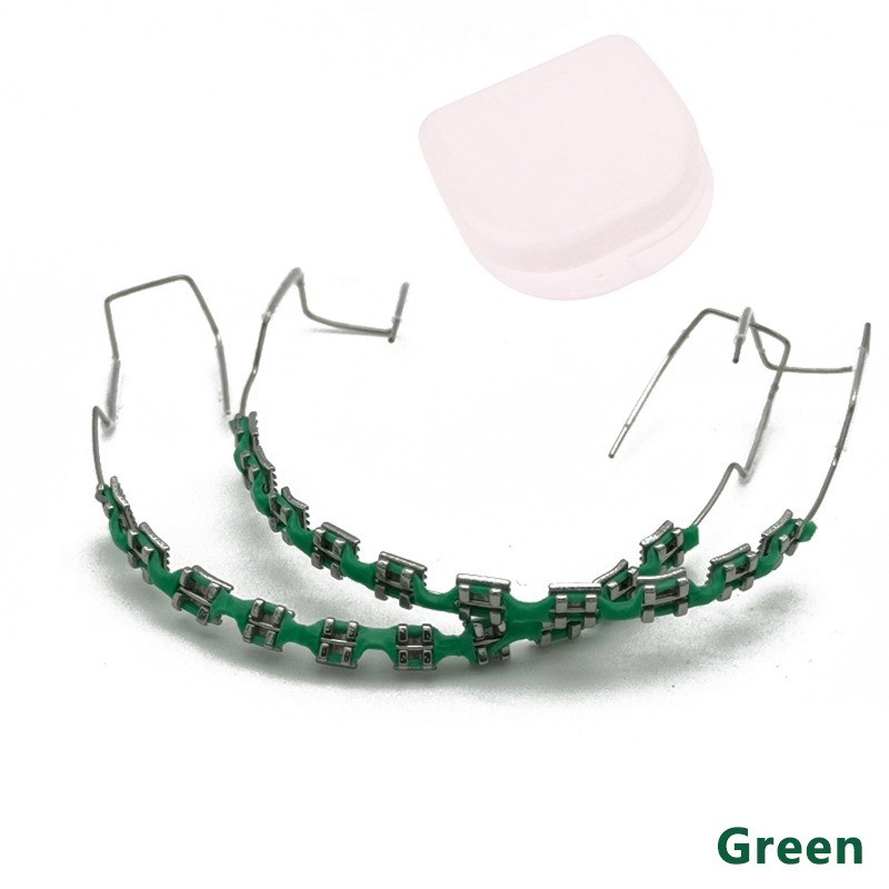 Fake Braces For Teeth Temporary False Fake Brackets Metallic Wires Bracket
