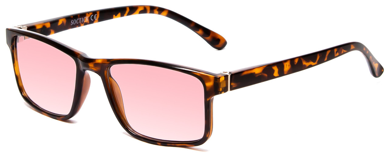 Medspex L2007 C2 Tortoise FL41 Pink Anti-Migraine Reduce Light Sensitive Glasses