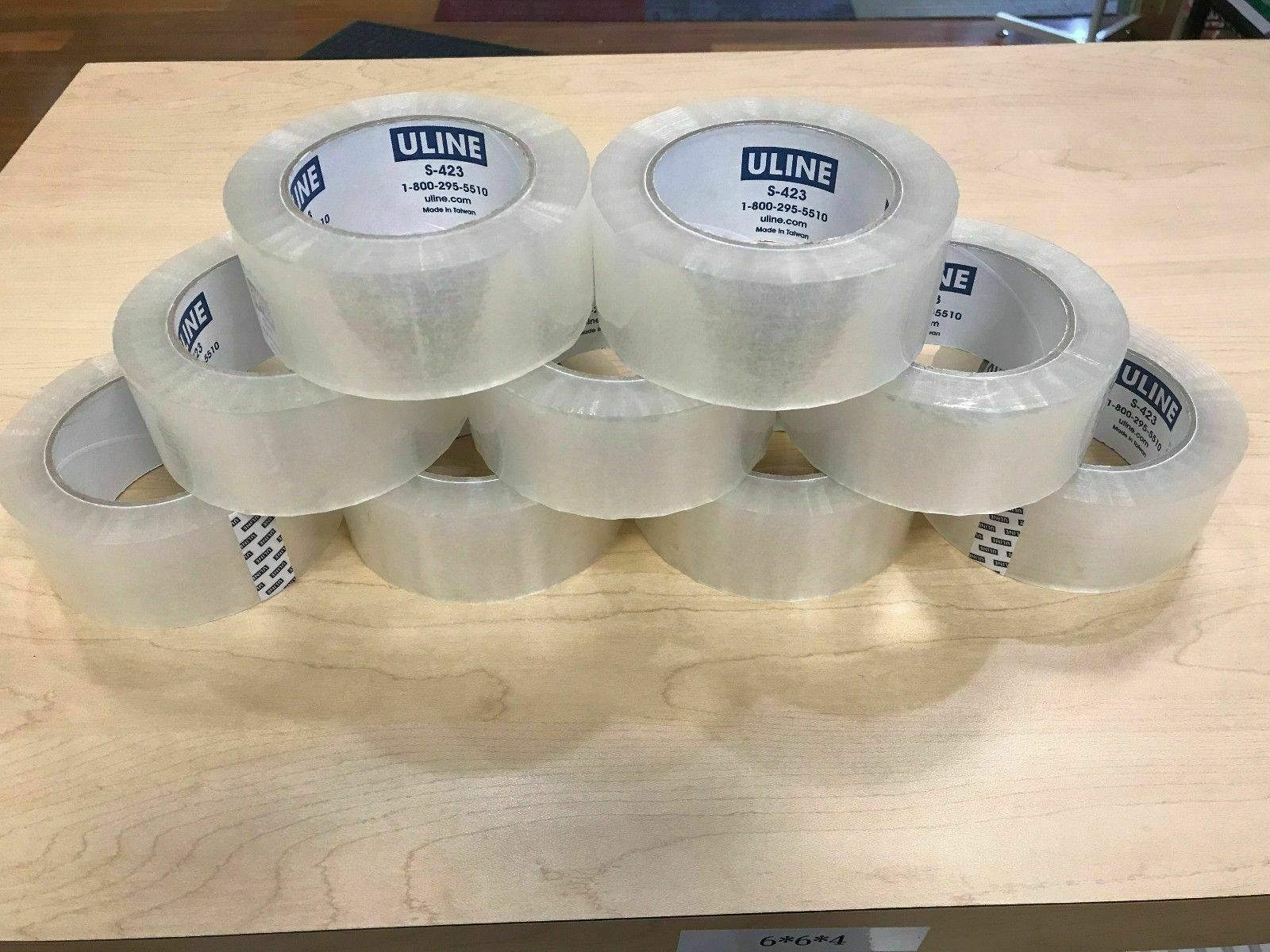 (3) ULINE S-423 2″ x 110yds 2mil PACKING / SHIPPING TAPE ROLLS ~FREE SHIPPING~