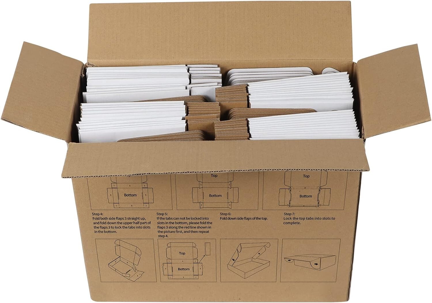 RLAVBL 9x6x2 Shipping Boxes Set of 50, White Small Corrugated Cardboard Box, …