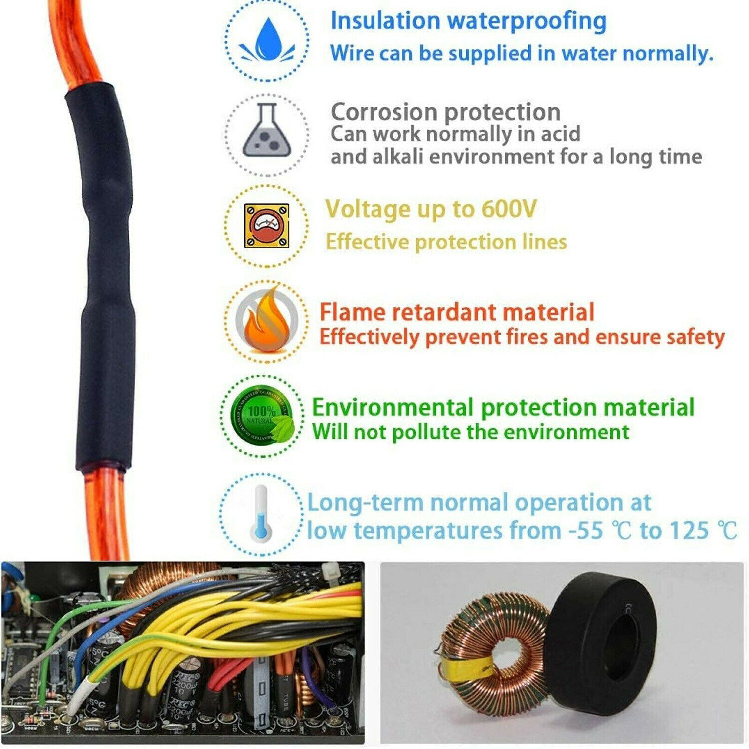 Heat Shrink Tubing Tube Dual Wall 3:1 Marine Adhesive Glue Lined Waterproof