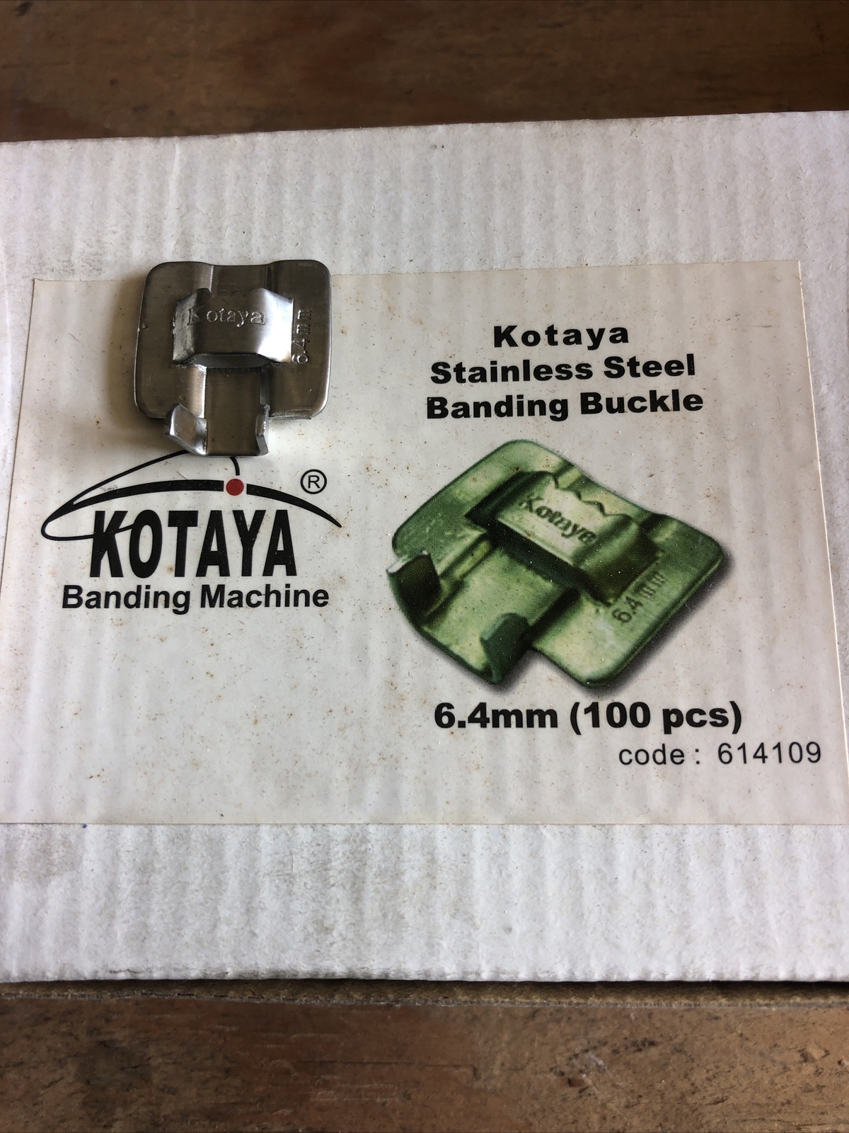 Box of 100 Banding Buckles Strapping Seals 1/4″ 6.4mm Stainless Steel