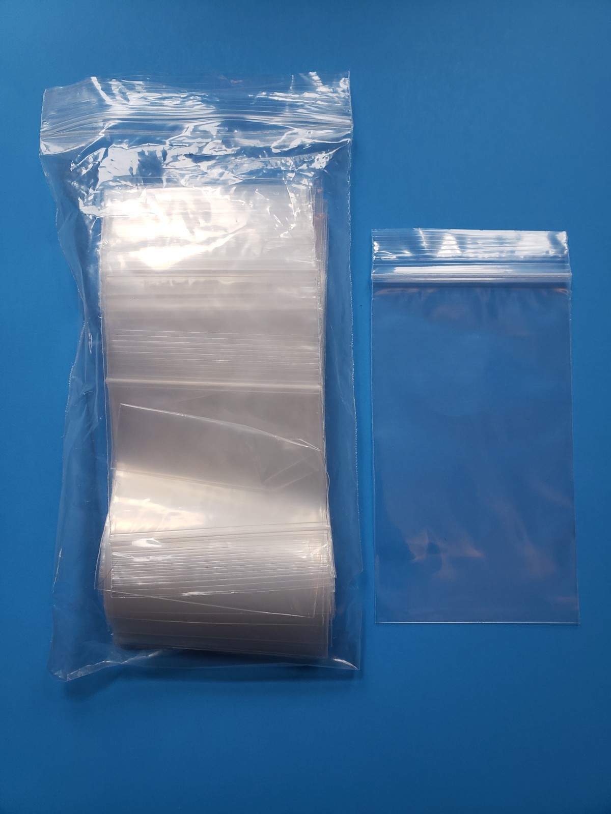 Clear Zip Seal Top Lock Plastic Bags 2Mil Reclosable Jewelry Zipper Pill Baggies