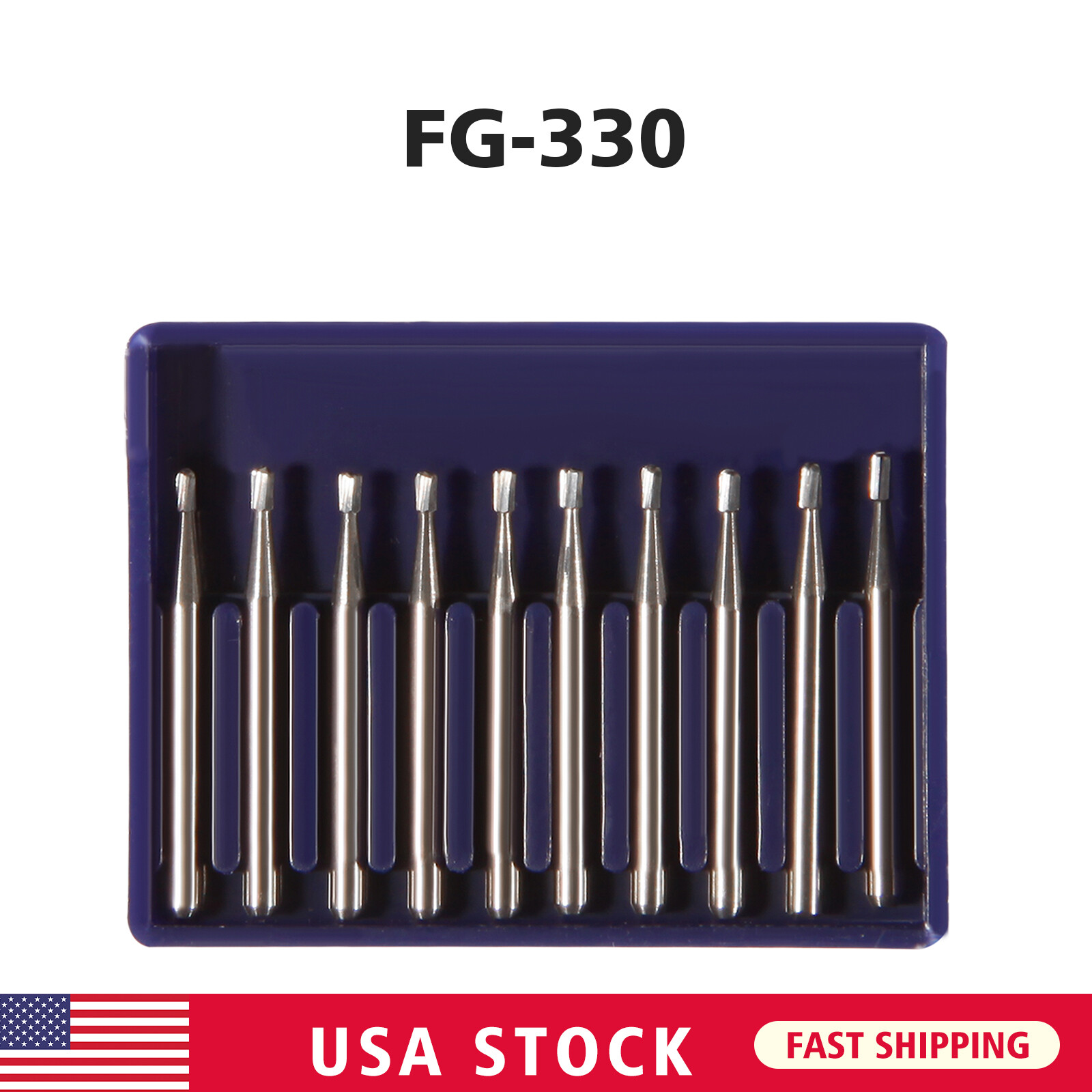 10pcs Dental Trimming Finishing Carbide Burs FG # Friction Grip Fit High Speed