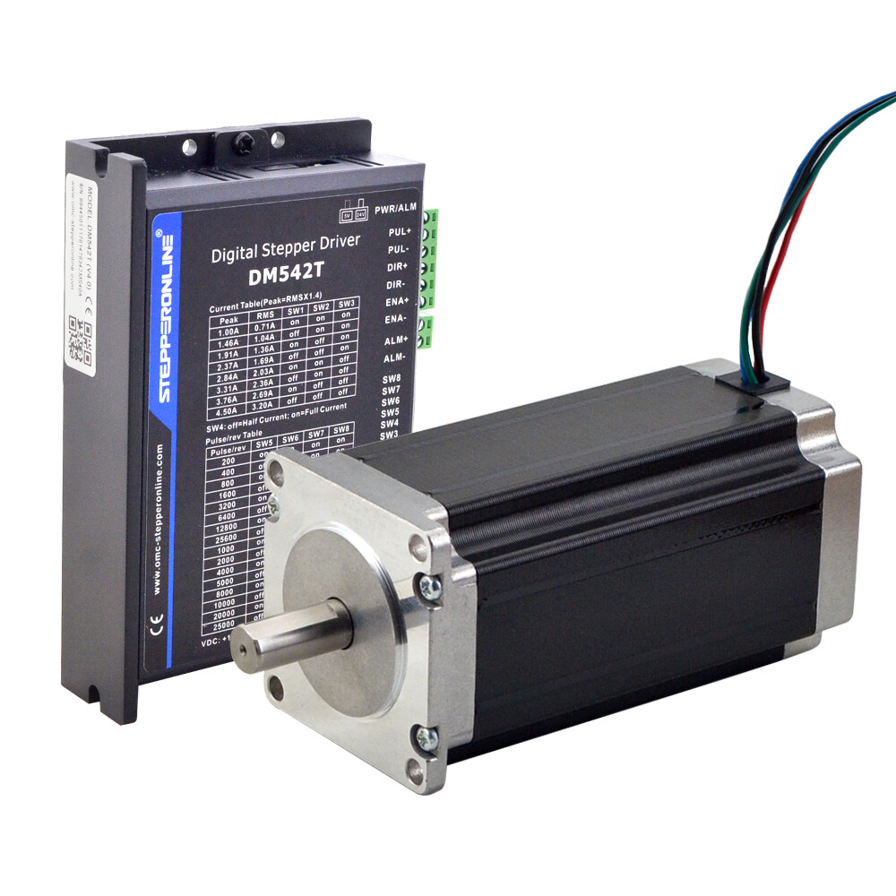 1 Axis STEPPERONLINE Nema 23 Stepper Motor 425oz.in 4.2A & Driver DM556T/ DM542T