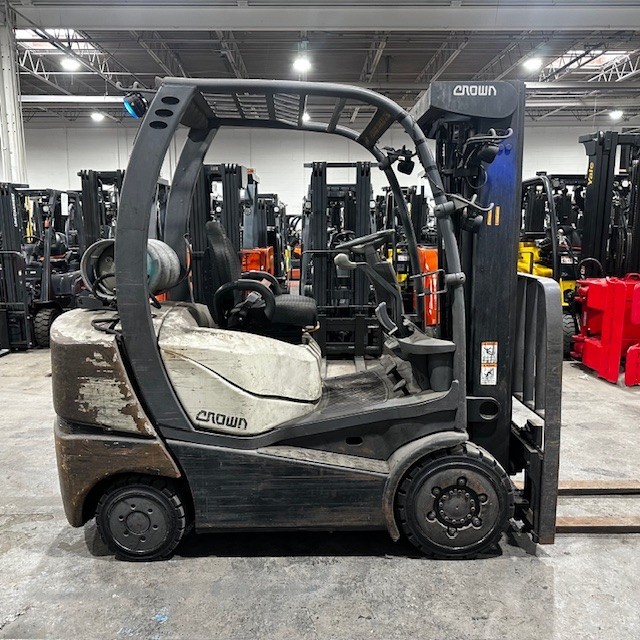 2018 Crown C51000-50 5000lb Used Forklift Triple Mast Sideshift LP Gas