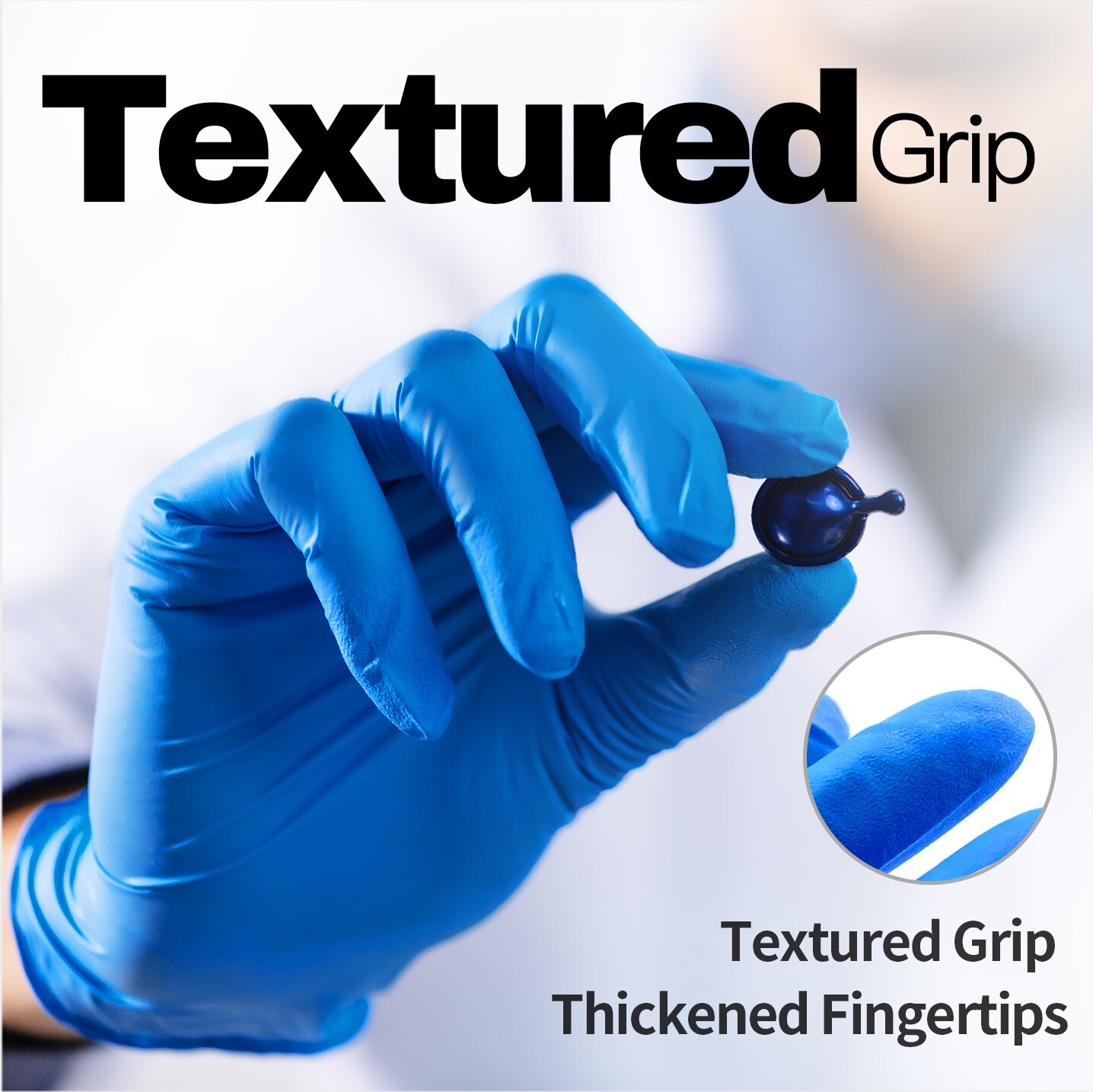 Disposable Nitrile Exam Gloves, 5 Mil Blue, Powder-Free Heavy Duty Clean Glove