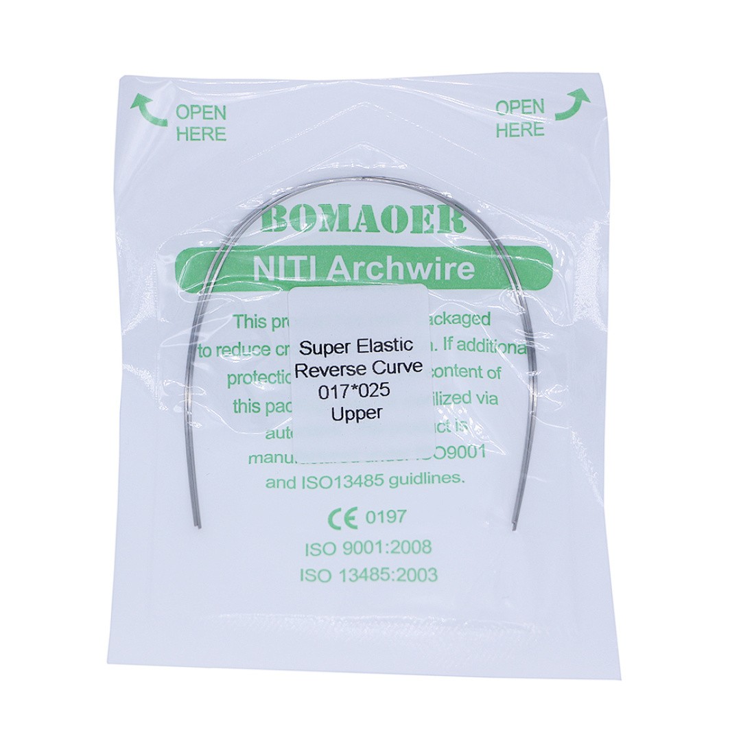1×Dental Orthodontic Niti Rectangular Arch Wires Reverse Curve 17×25 Upper