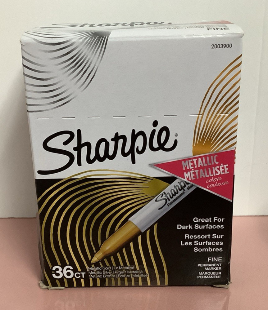 36 pack Sharpie Metallic Fine Point Permanent Markers Silver Gold Bronze