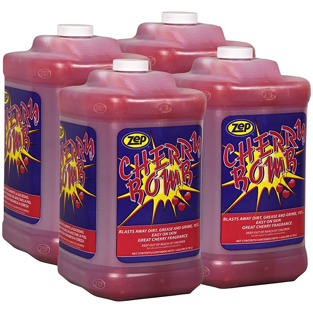 Zep Cherry Bomb Industrial Hand Cleaner Gel with Pumice – 1 Gal (Case of 4)
