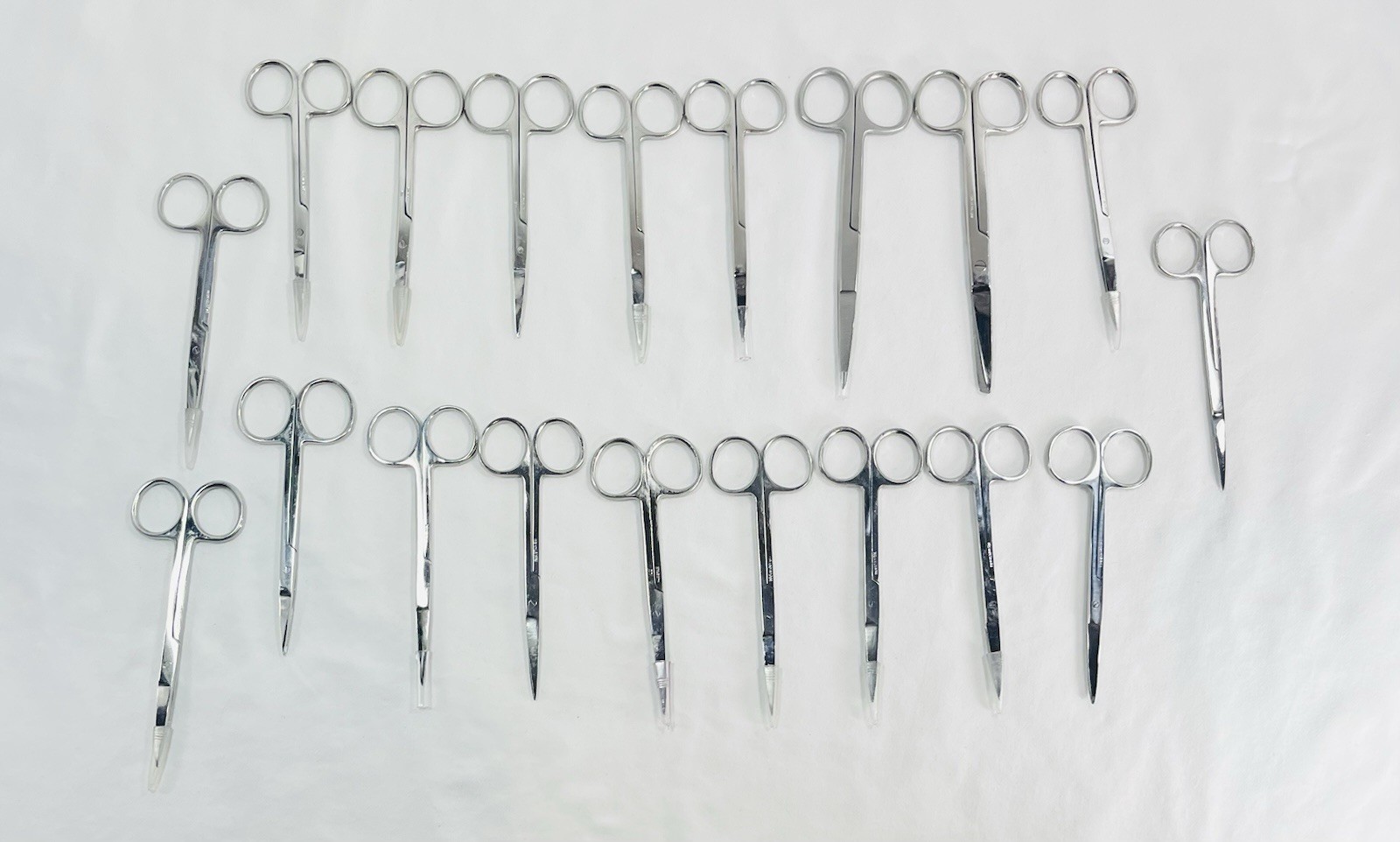 Lot Of 19 Single Use Practice Surgical Scissors For Training 4.5”-5.5”