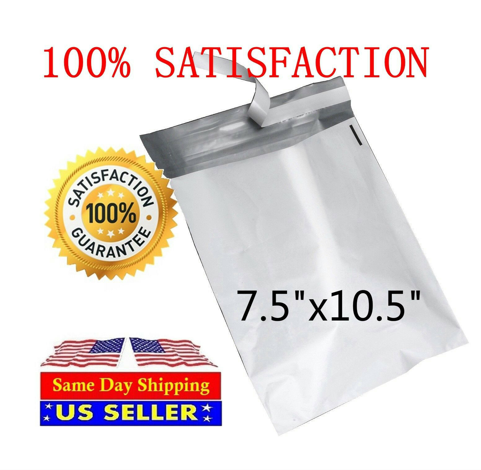 1000 7.5X10.5 Poly Mailer Self Sealing Shipping Waterproof Bags – ST ShipMailers