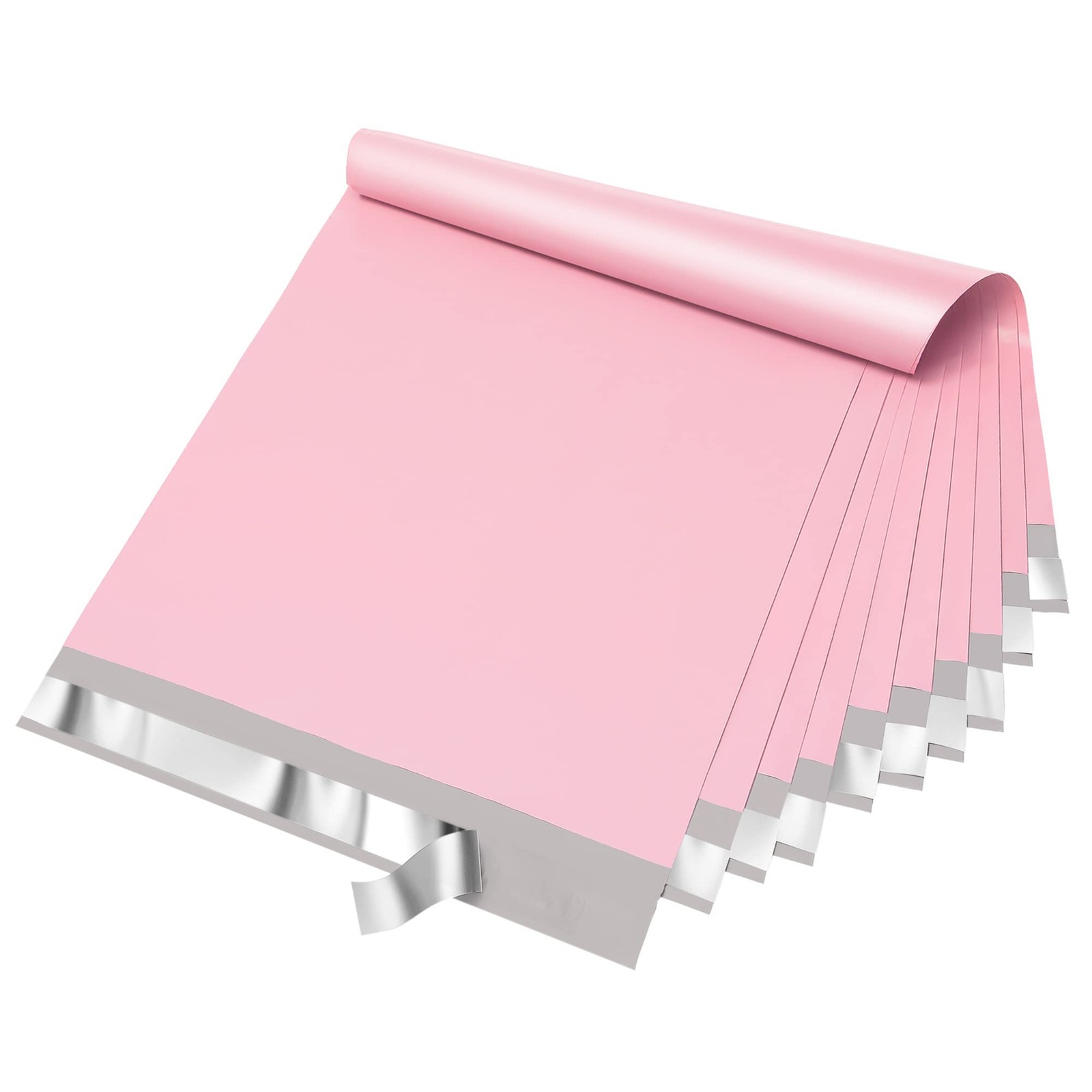 Durable Poly Mailers 14.5×19 Inch, 50pc Self Seal Shipping Bags, Light Pink