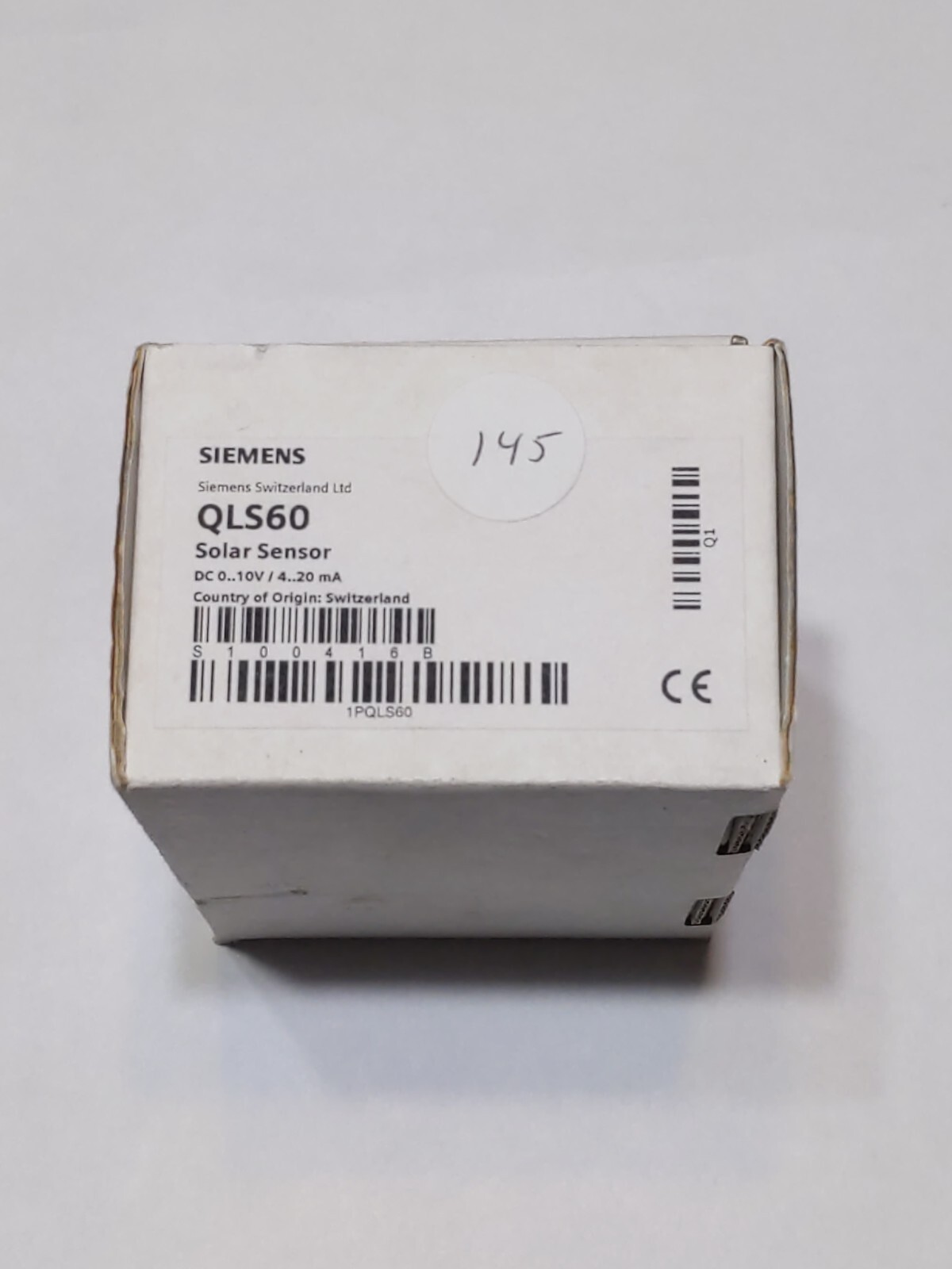 Siemens QLS60 Solar Sensor, 0-10 VDC 4-20 mA. RETURNS ACCEPTED
