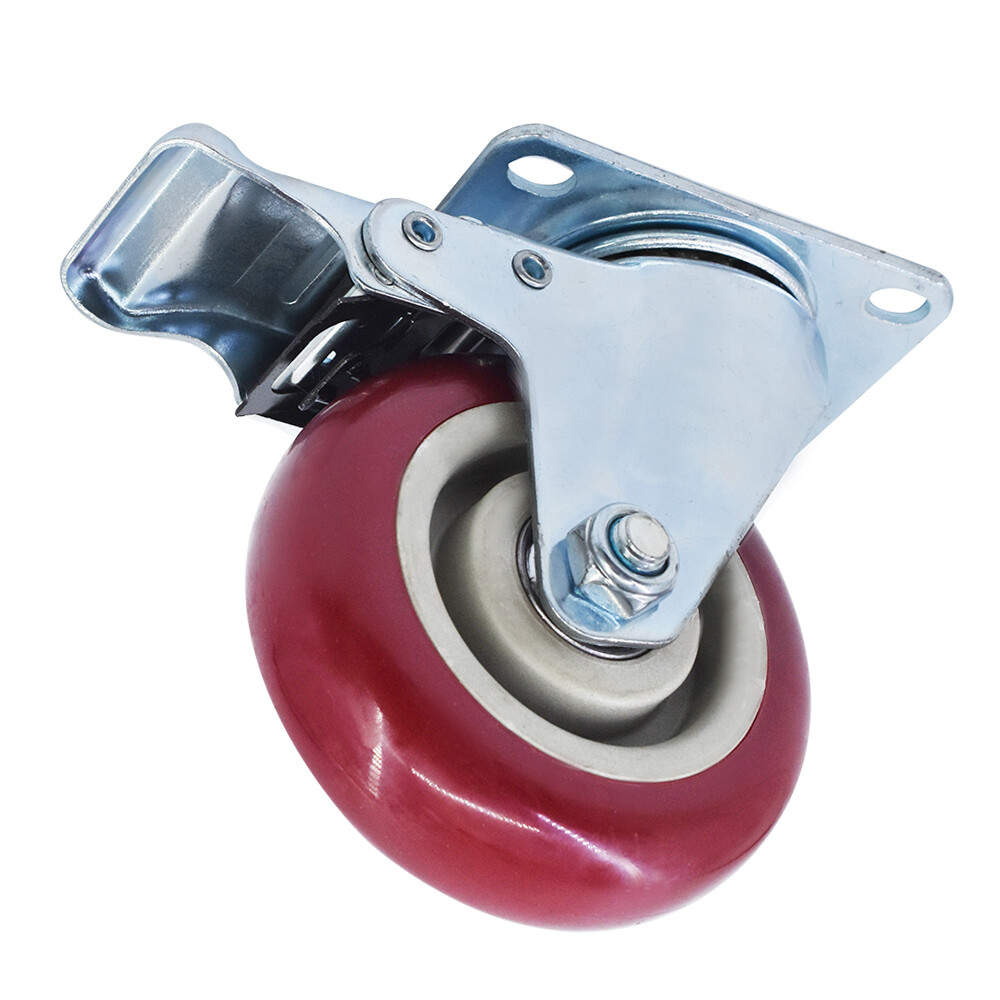 4 Piece 4 Inch Heavy Duty Caster Set Wheels Fits For All Swivel & Brake Casters